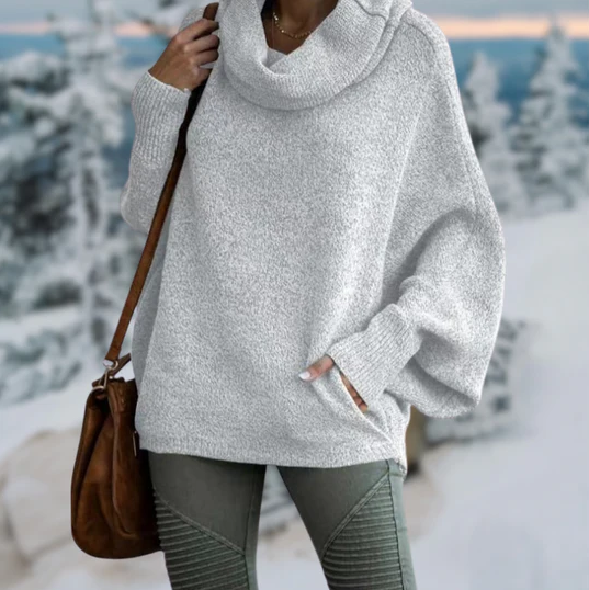Nataly - Eleganter rollkragenpullover mit kragen