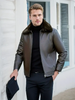 Jonas - Stylische Lederjacke Für Herren In Unifarbe