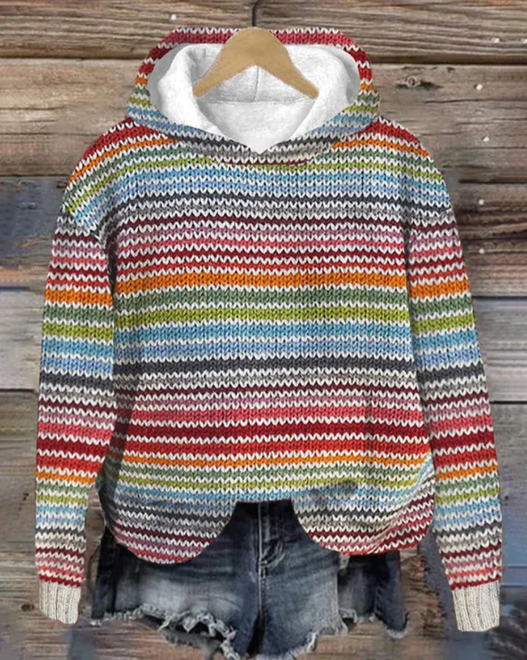 Ivana - Kapuzenpullover mit mehrfarbigen und langen armeln