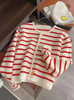 Maren - Pullover mit offenem Ausschnitt und Streifen