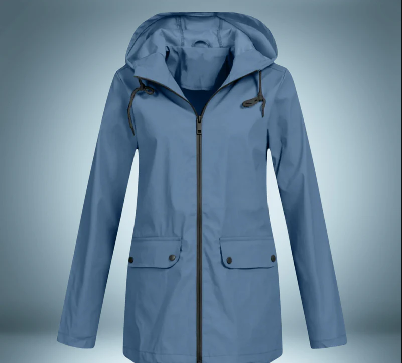 Vanessa - Gummi-Regenmantel In Blau