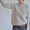 Erin - Eleganter grauer Strickpullover