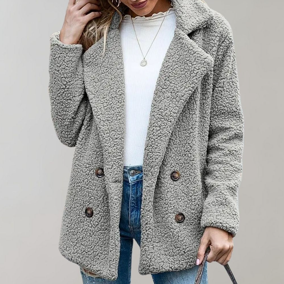 Anita - Warme und flauschige damenjacke