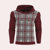 Johan - Karierter herrenpullover mit verstellbarer kapuze