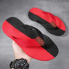 Herren-Sommer-Flip-Flops mit geflochtenen Riemen und Fußbett
