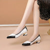 Vintage-Pumps für Damen mit mittlerem Absatz und spitzer Zehenpartie