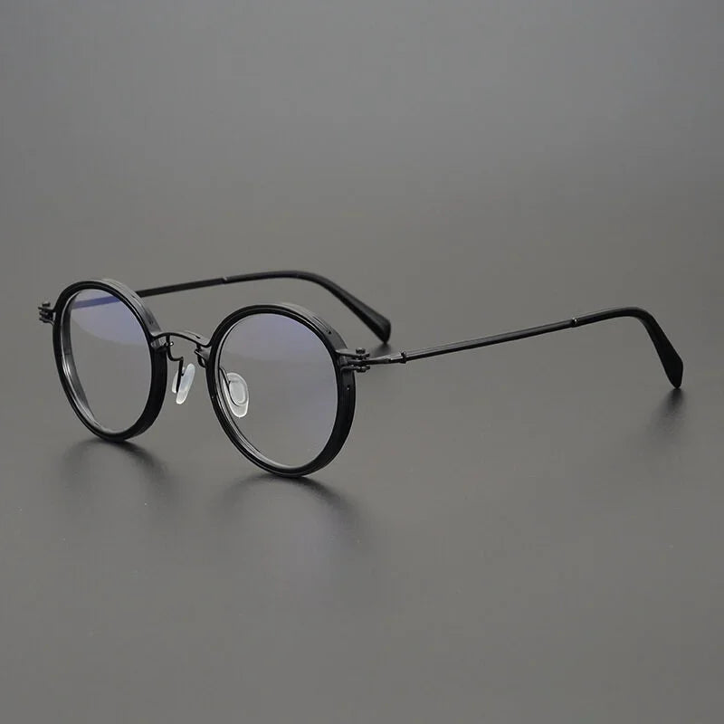 Unisex-Rundbrille aus Metall mit Blaulichtfilter für Bildschirme