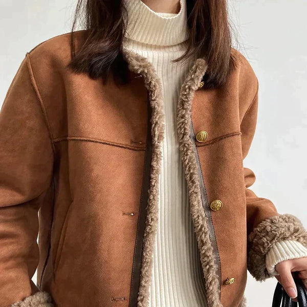 Karla - Vielseitige Wildlederjacke Für Jeden Look