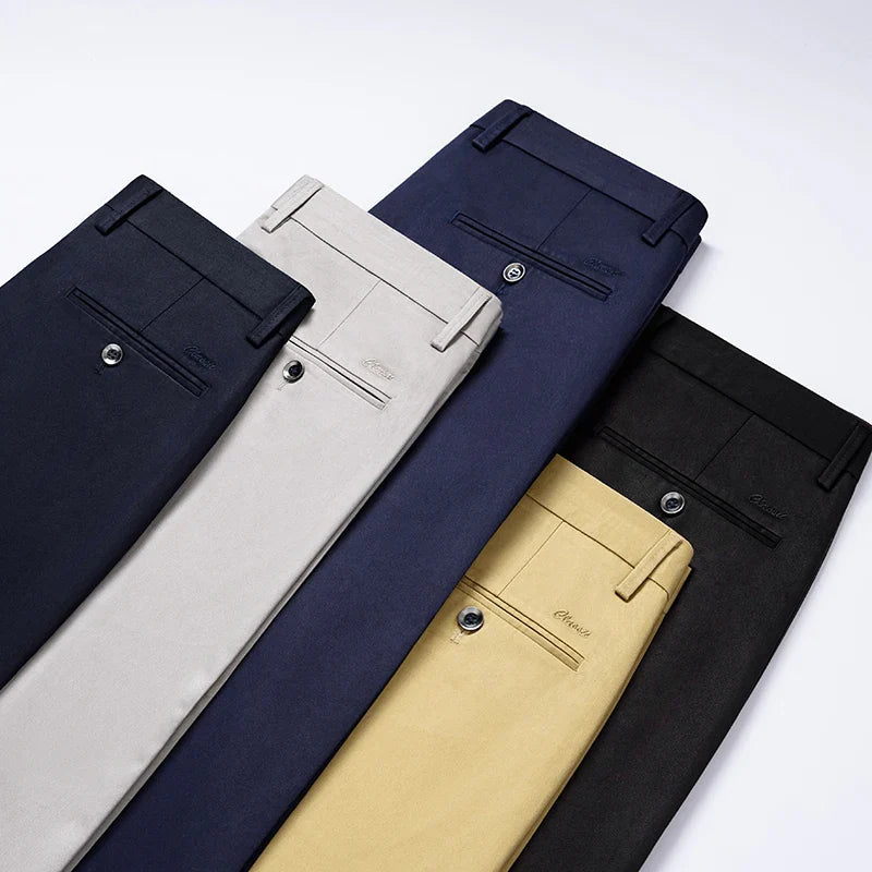 Herrenhose in klassischer Passform mit Stretchanteil und knitterfrei
