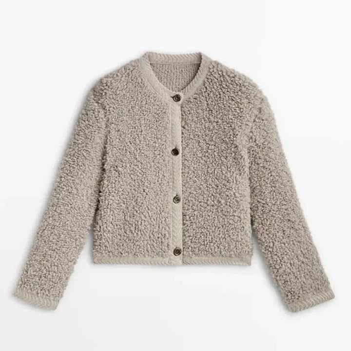 Leonora - teddy strickjacke