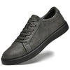Herren-Sneaker aus Leder mit niedriger Sohle, Gummisohle und Futter