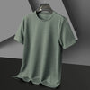 Herren Sommer-Waffelshirt - Locker geschnittenes Baumwoll-T-Shirt