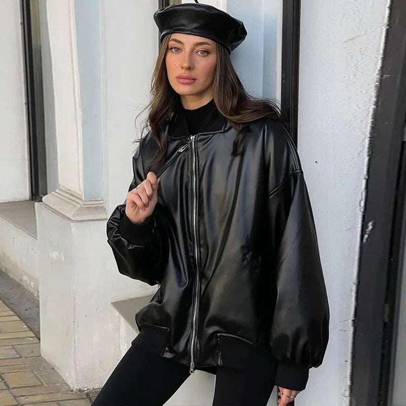 Vickie - Lockere Motorrad-Lederjacke