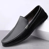 Herren-Slip-On-Loafer aus Leder mit Gummisohle und Schaumstoff-Innensohle
