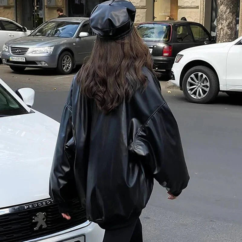 Vickie - Lockere Motorrad-Lederjacke