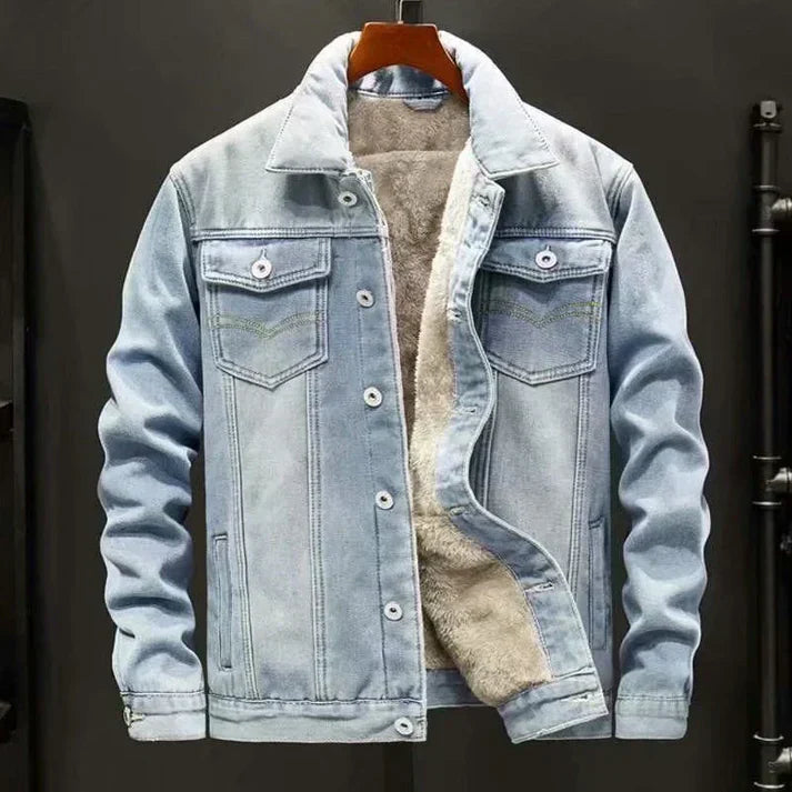 Cason - Jeansjacke Mit Dickem Wollfutter