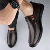 Herren-Leder-Slipper mit rutschfester Gummisohle