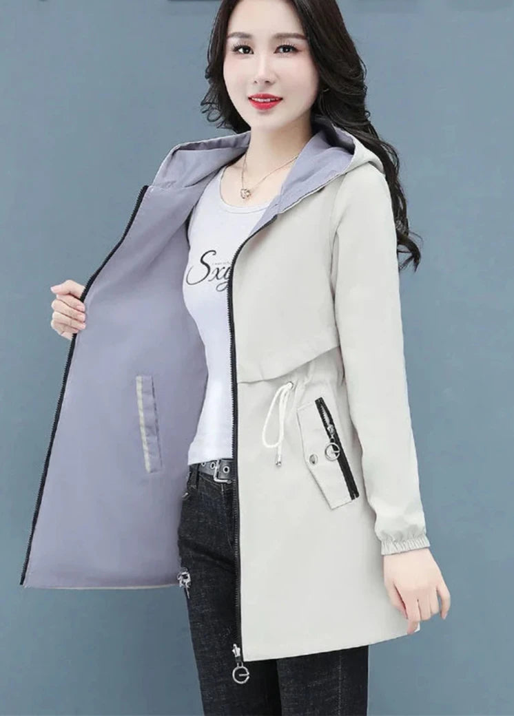 Franziska - Lange Windbreaker-Jacke