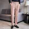 Herren Hochtaillierte Anzughose - Viskose-Spandex-Mix