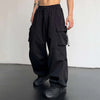 Herren Streetwear-Cargohose mit verstellbarem Bund und Beinabschlüssen