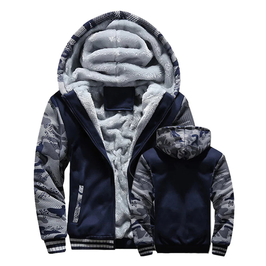 Horst - fleecejacke mit kapuze und reißverschluss
