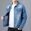 Herren-Jeansjacke mit Vintage-Waschung und Knopfleiste vorne