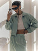 Kyleigh - Kurze mintgrüne jacke