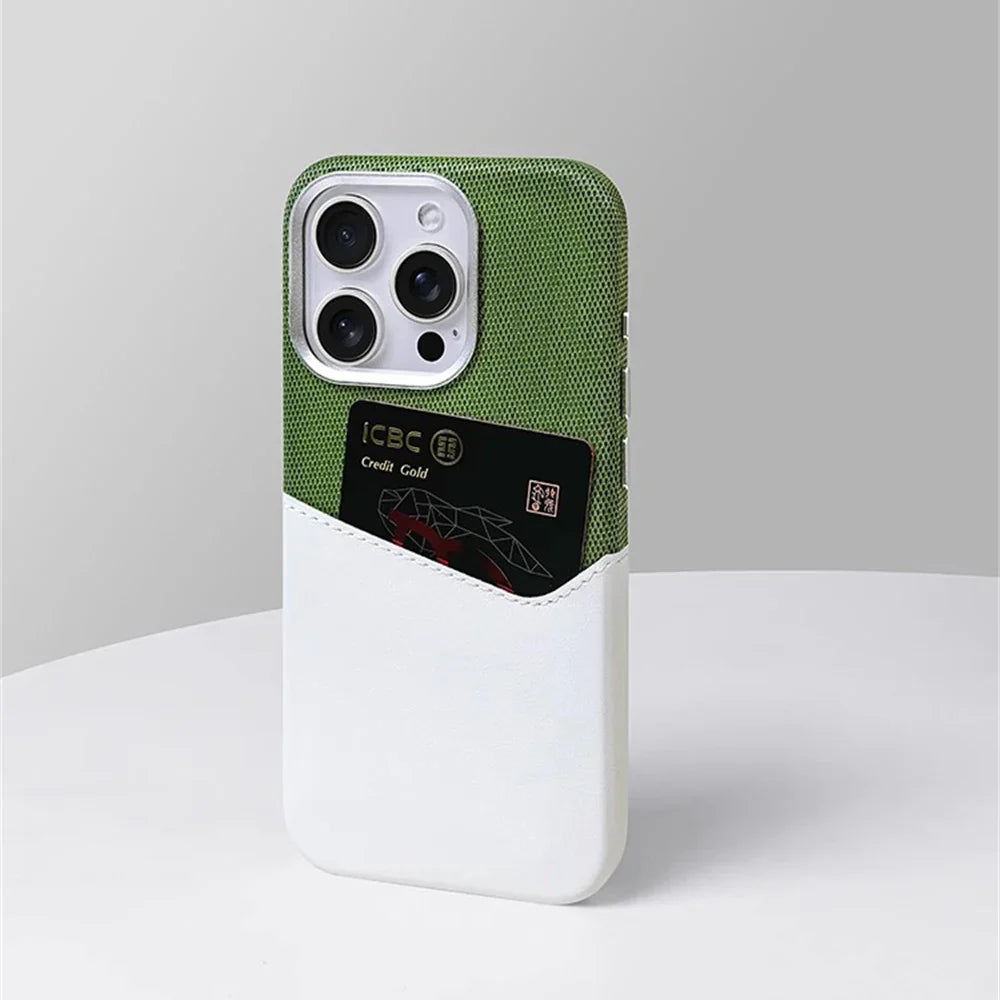 MagSafe - iPhone Hülle mit Kartenfach und schlankem, strukturiertem Design