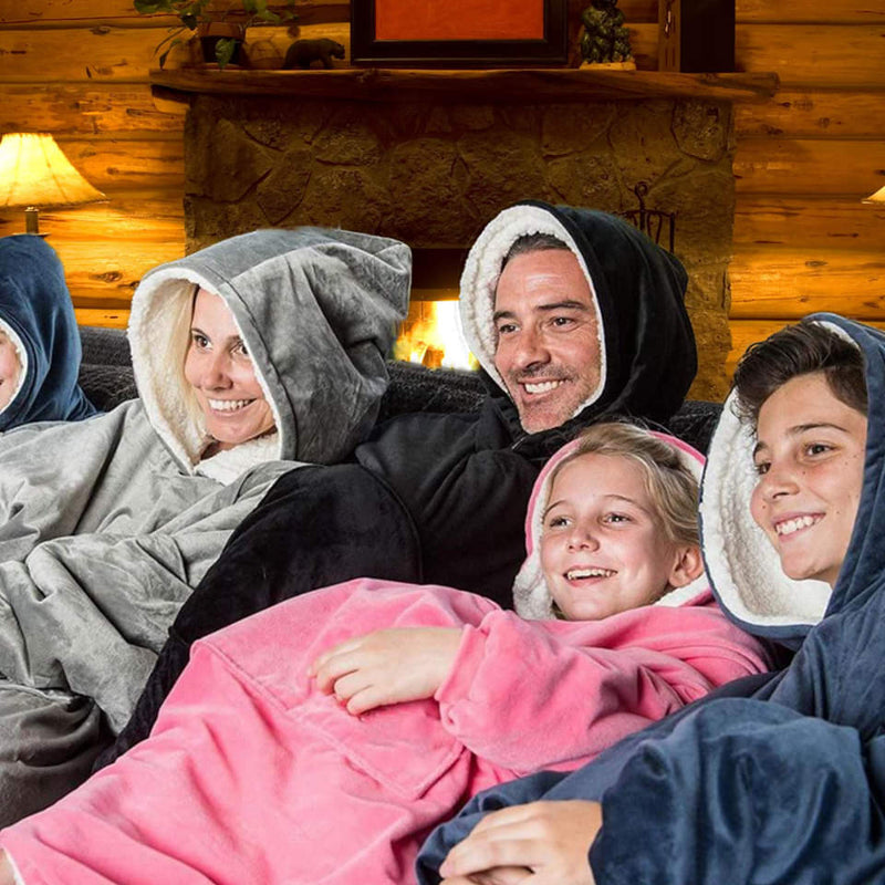 Sherpa-Decke Hoodie für Damen mit großer Kapuze