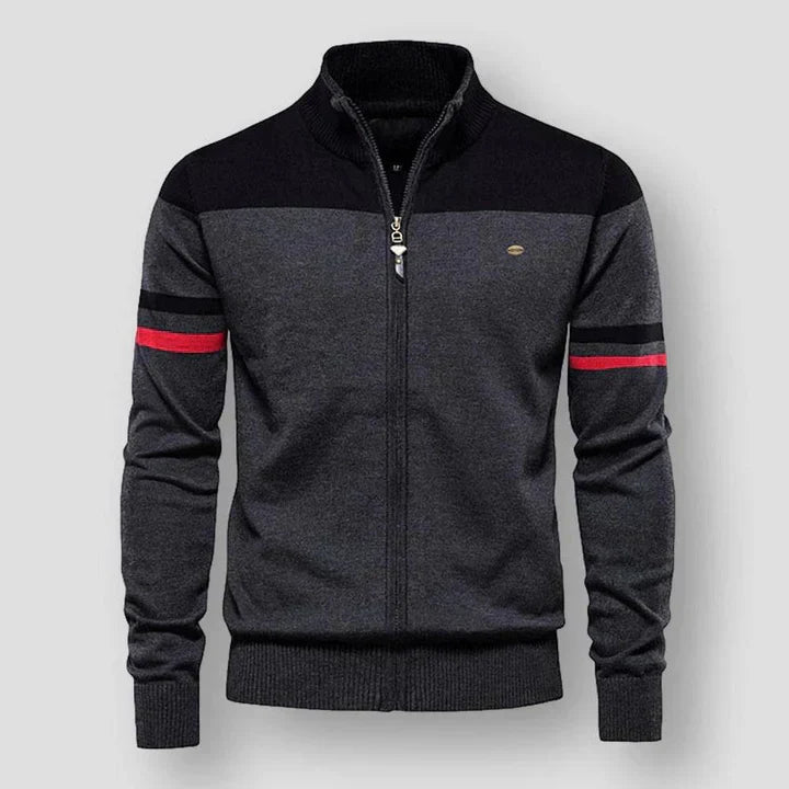 Gavin - Gestrickte Retro-Streifenjacke