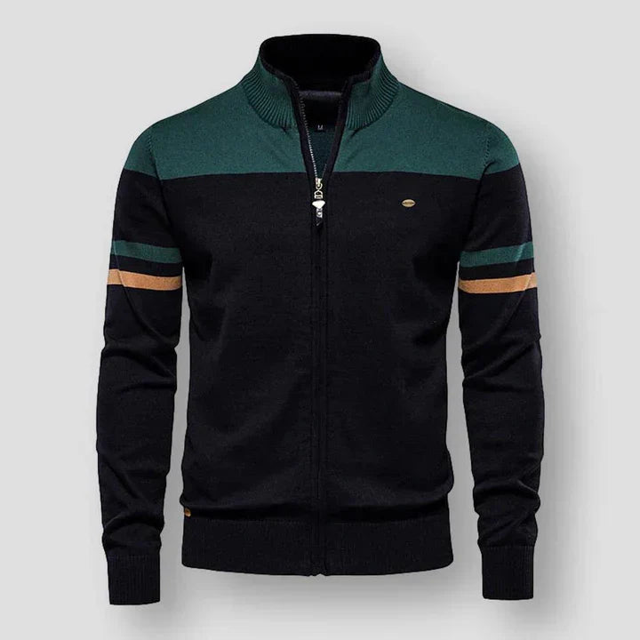 Gavin - Gestrickte Retro-Streifenjacke