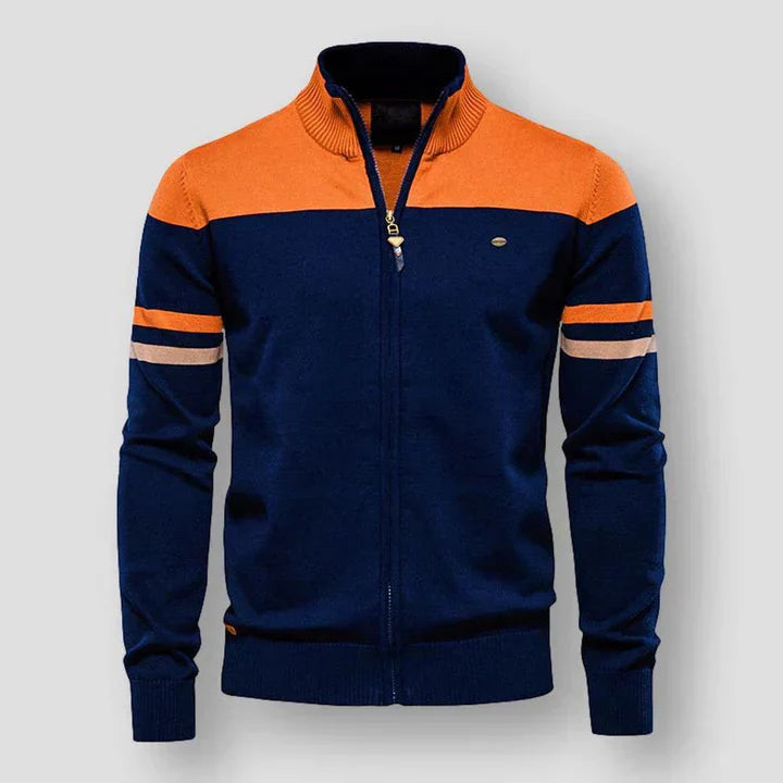 Gavin - Gestrickte Retro-Streifenjacke