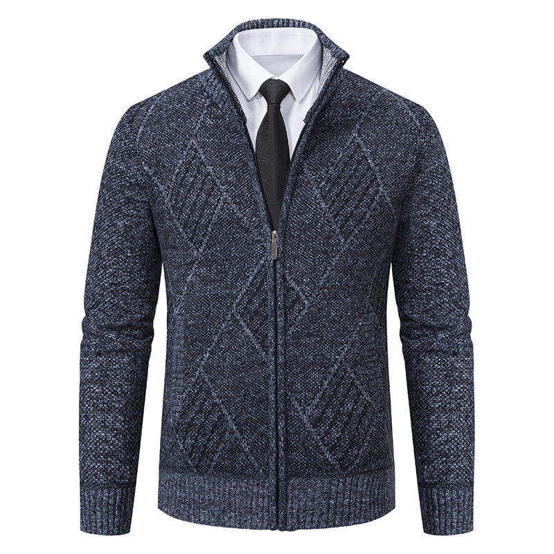 Slim Fit Cardigan mit modernem Muster für Herren