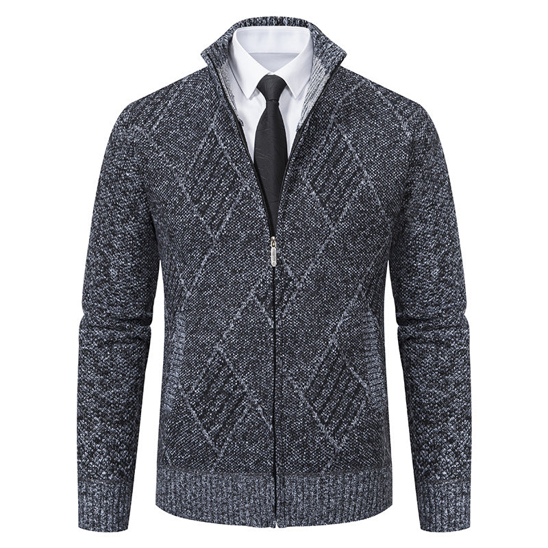 Slim Fit Cardigan mit modernem Muster für Herren