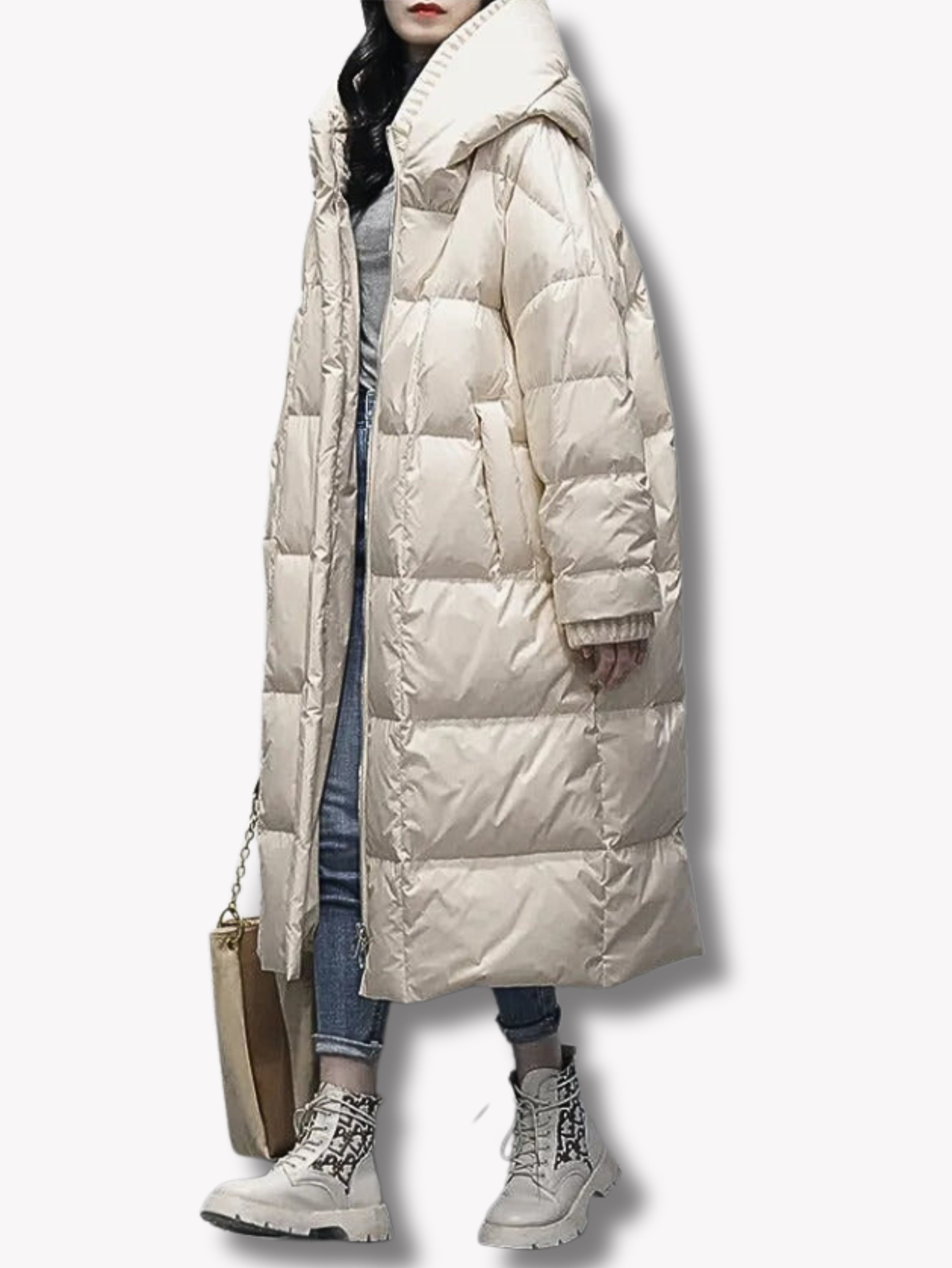 Sorella- Stilvolle lange Daunenjacke