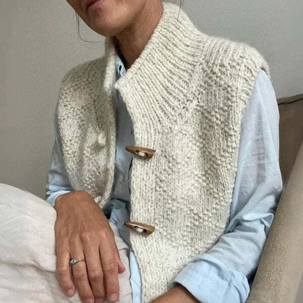 Strickjacke für Damen mit Stehkragen
