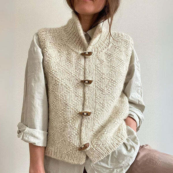 Strickjacke für Damen mit Stehkragen