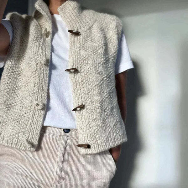 Strickjacke für Damen mit Stehkragen