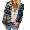 Bunte Strickjacke für Damen mit lockerer Passform