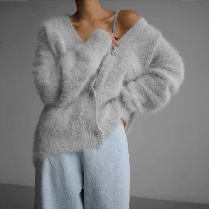 Langärmlige Strickjacke für Damen