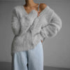 Langärmlige Strickjacke für Damen