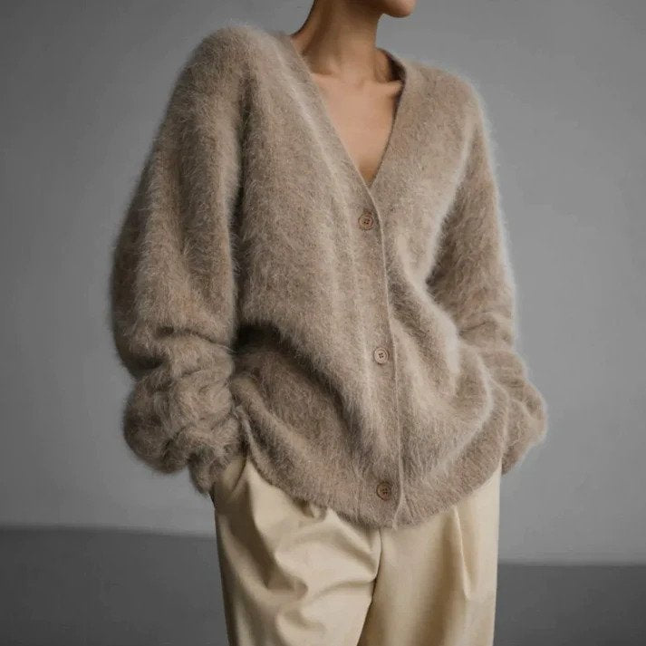 Langärmlige Strickjacke für Damen