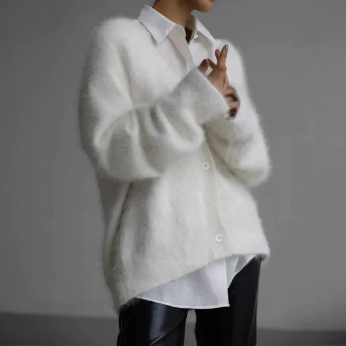 Langärmlige Strickjacke für Damen