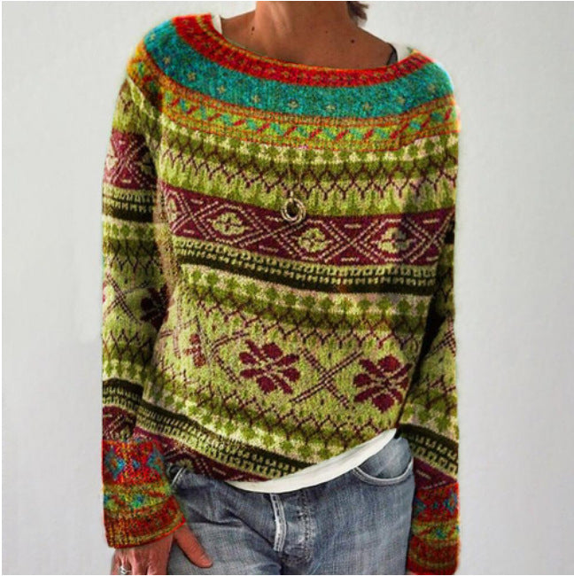 Strickpullover für Damen mit Retro-Look