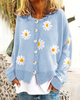 Strickpullover für Damen mit Blumenmuster