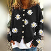 Strickpullover für Damen mit Blumenmuster