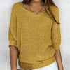 Strickpullover mit 3/4-Ärmeln für Damen