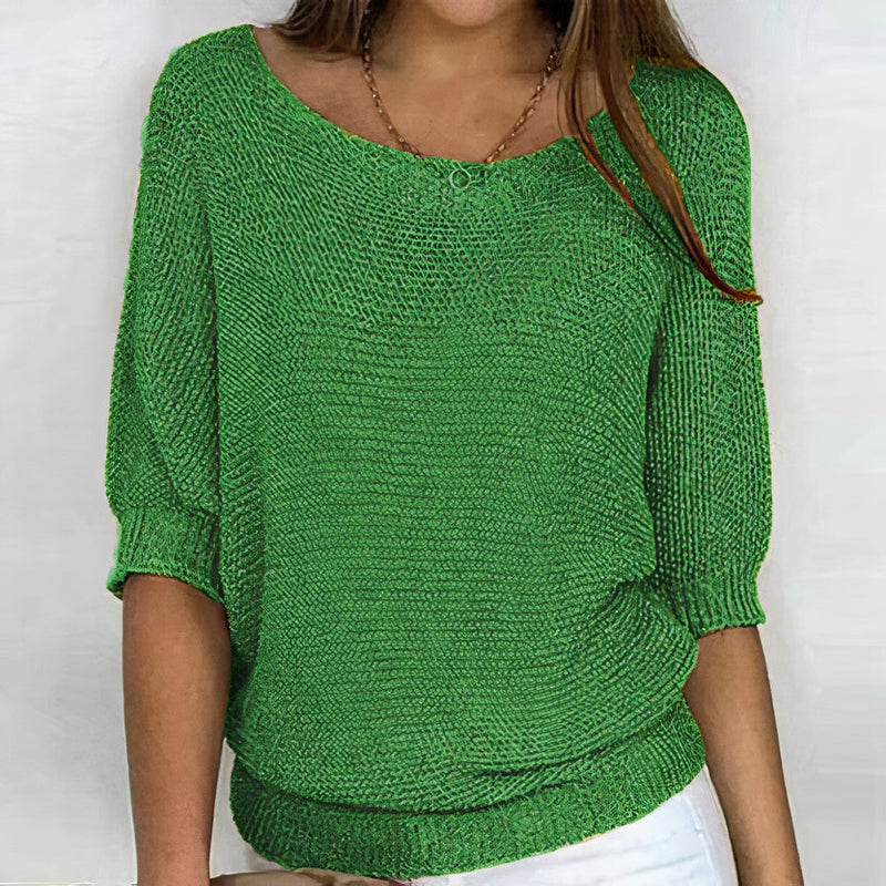 Strickpullover mit 3/4-Ärmeln für Damen