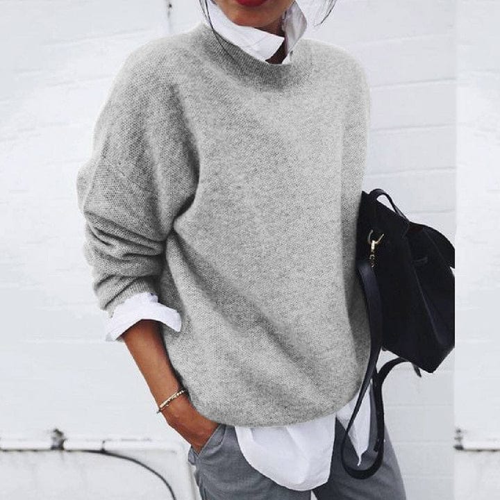 Damen Strickpullover mit langen Ärmeln