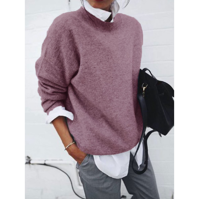 Damen Strickpullover mit langen Ärmeln